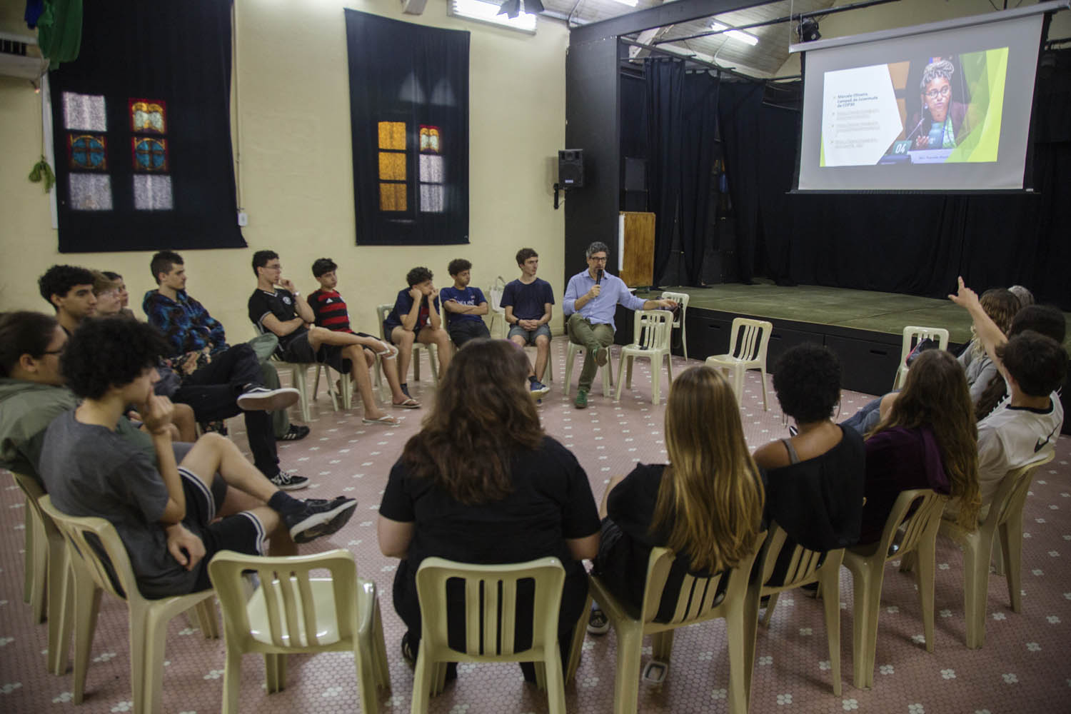 Semana sobre Crise Climática na escola Edem. 
Atividades com turmas da EI ao EM
RJ, 23.10.2025
foto: Eduardo Martino/ Andréa Testoni (Zuppa Filmes)